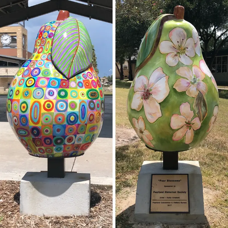 pear sculptures Pearland texas