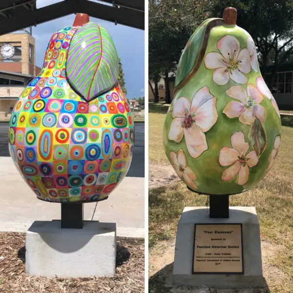 pear sculptures Pearland texas