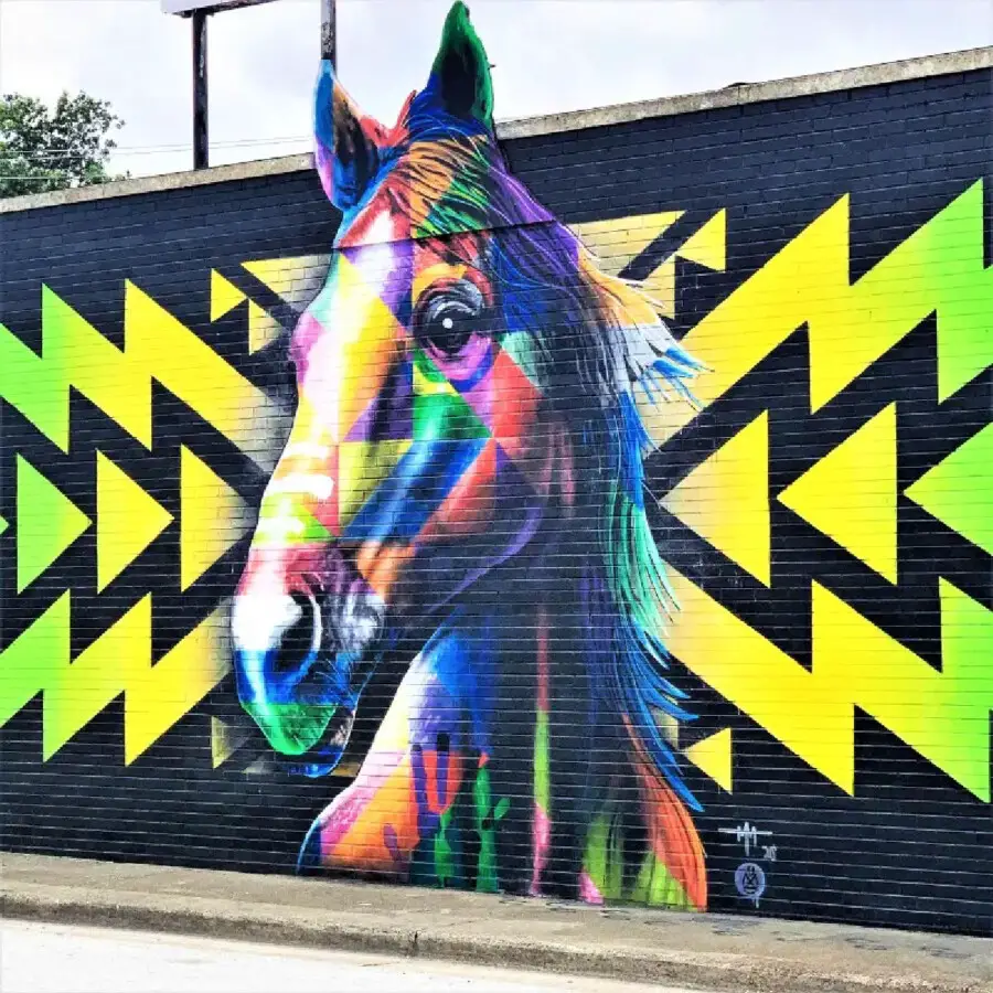 colorful-horse-mural